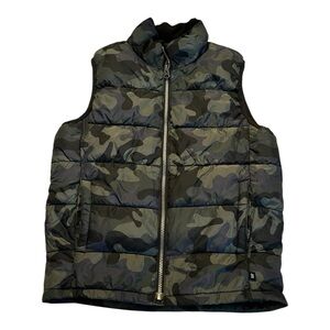 GAP Kids Camouflage Puffer Vest Size M‎ ColdControl Insulated
